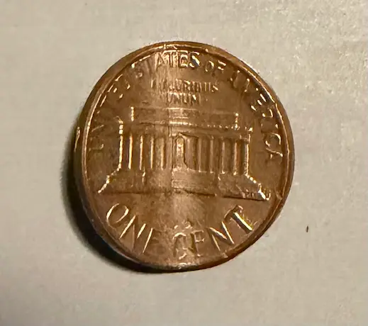 A bent penny.